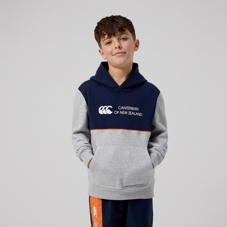 KIDS LEGENDS PANEL HOODIE NAVY