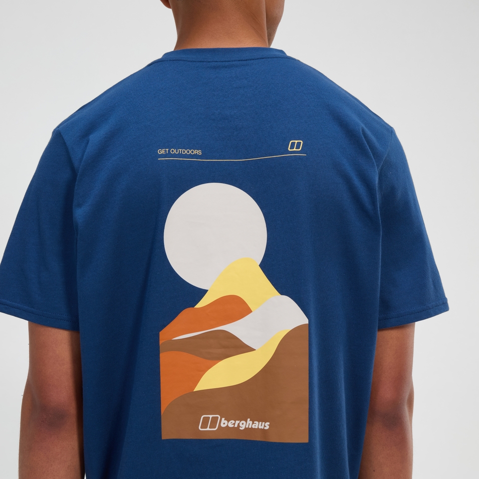 Men's Rolling Peaks Short Sleeve Tee - Blue