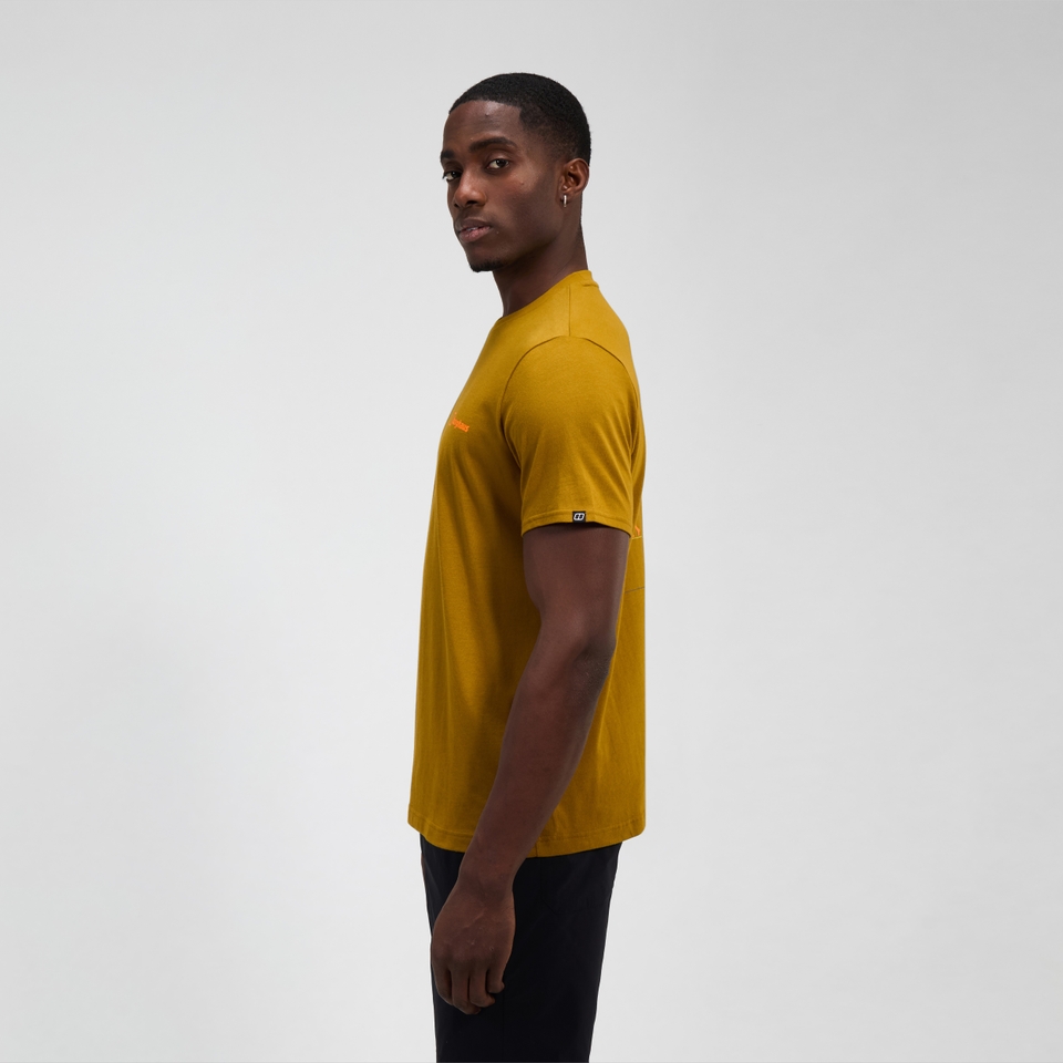 Grappled Kurzarm Shirt für Herren - Braun