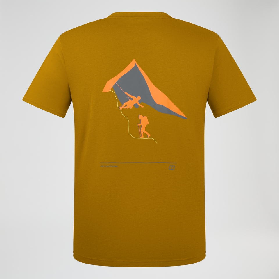 Grappled Kurzarm Shirt für Herren - Braun