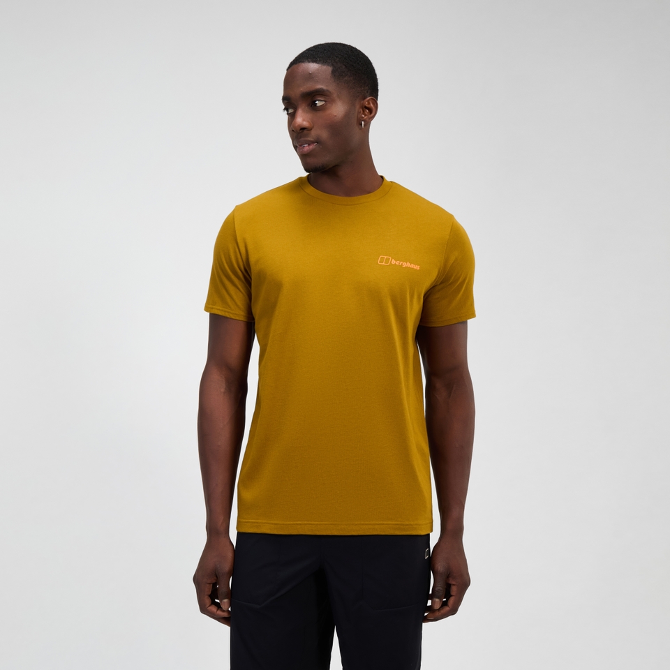Grappled Kurzarm Shirt für Herren - Braun