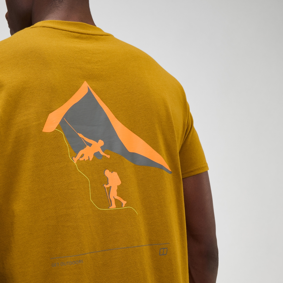 Grappled Kurzarm Shirt für Herren - Braun