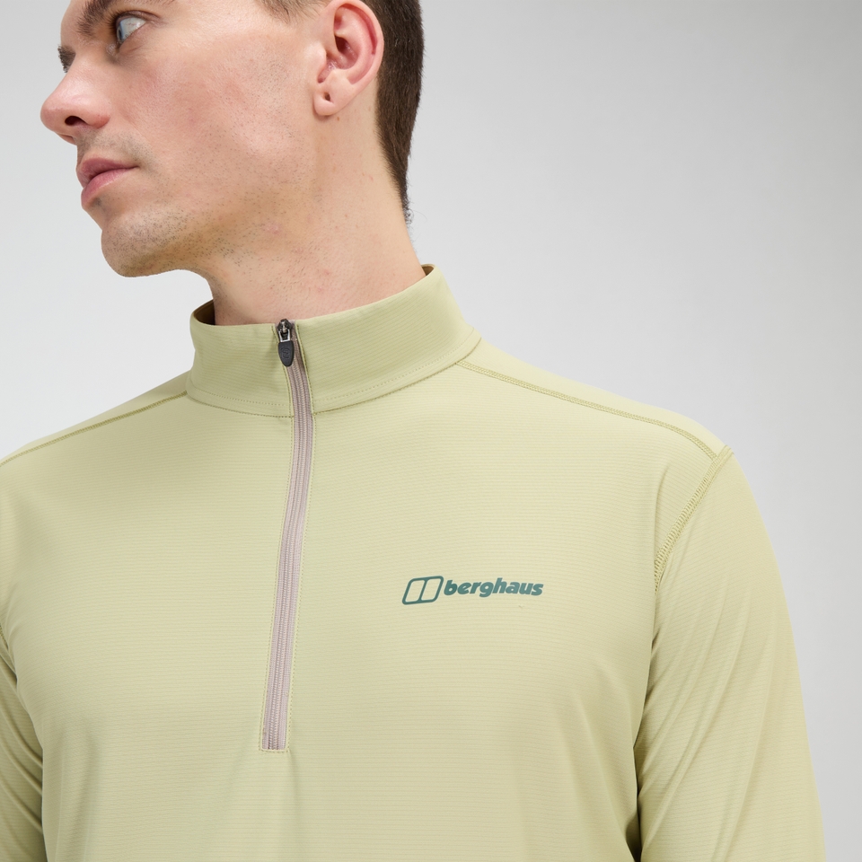 Men's 24/7 Half Zip Long Sleeve Tech Tee - Natural