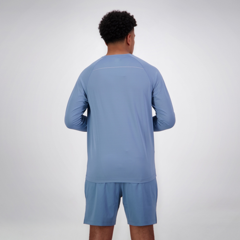 MENS TEMPO+ LONG SLEEVE TRAINING TEE BLUE