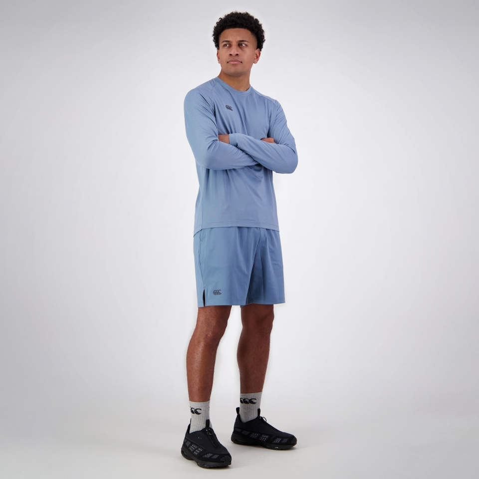MENS TEMPO+ LONG SLEEVE TRAINING TEE BLUE