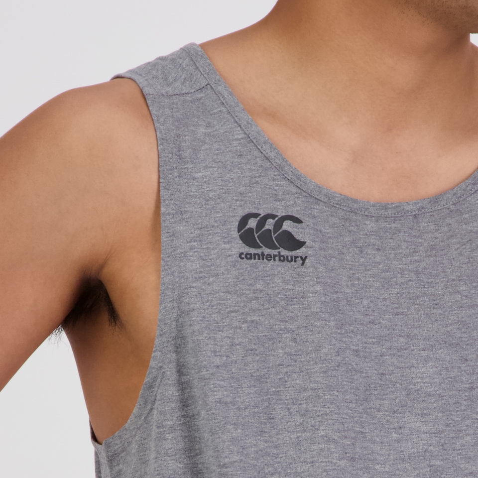 MENS VAPODRI TEMPO SINGLET GREY MARL