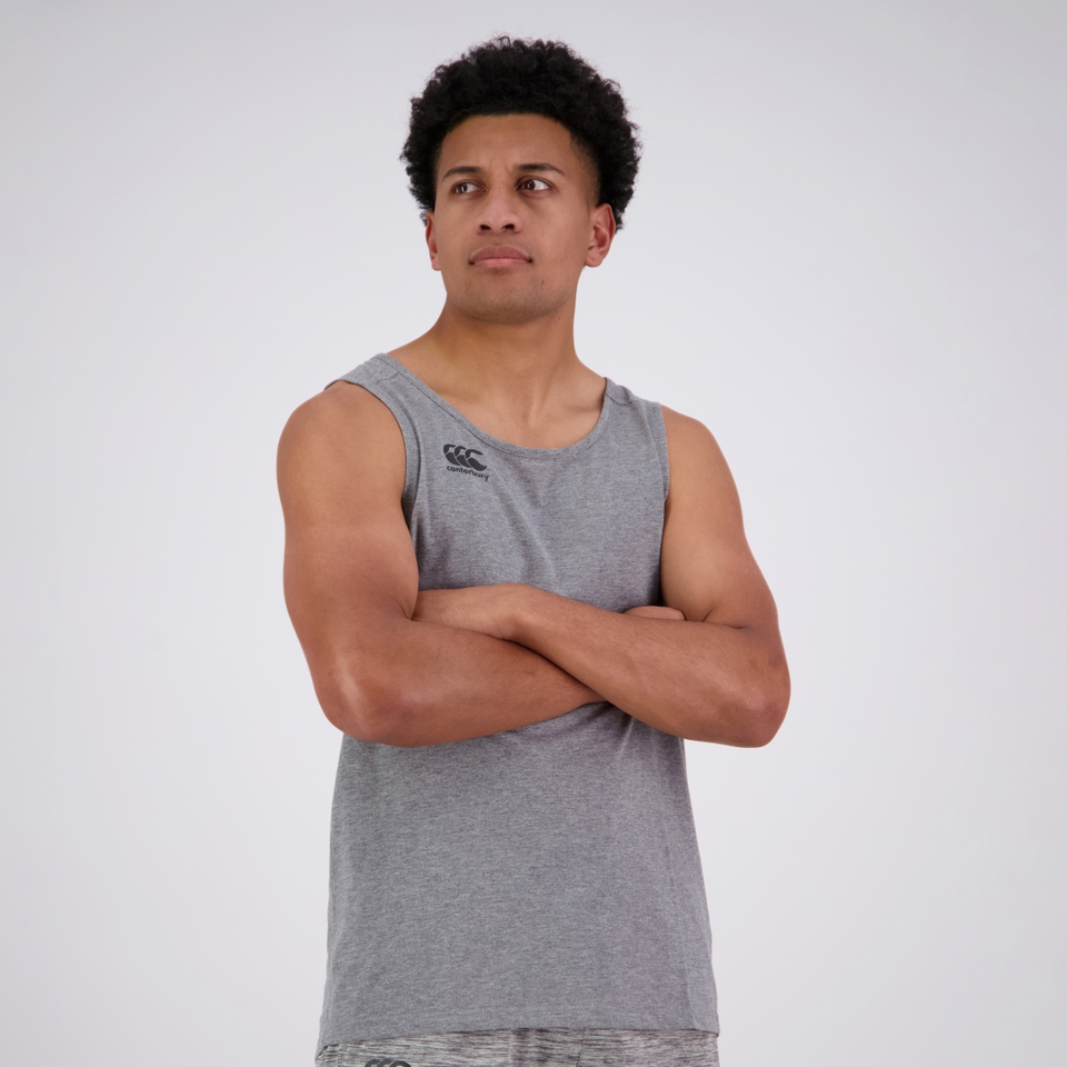 MENS VAPODRI TEMPO SINGLET GREY MARL