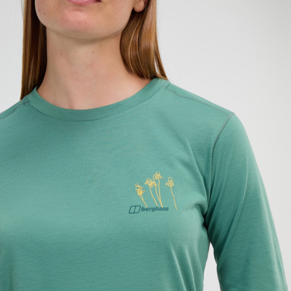 Women's Coneflower Short Sleeve Tee - Green
