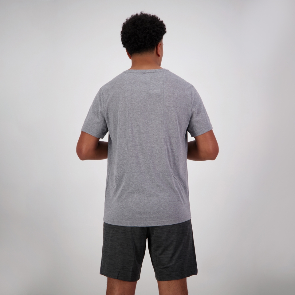 MENS VAPODRI TEMPO TEE  GREY MARL