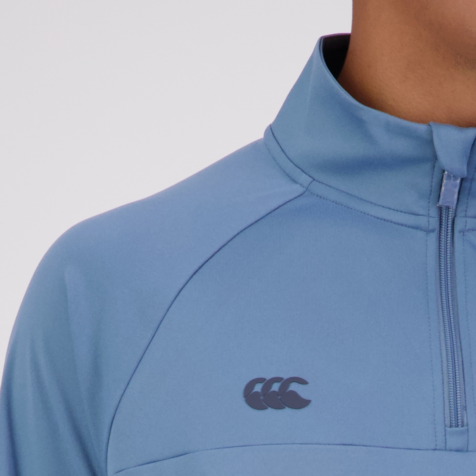 MENS TEMPO+ 1/4 ZIP TOP BLUE
