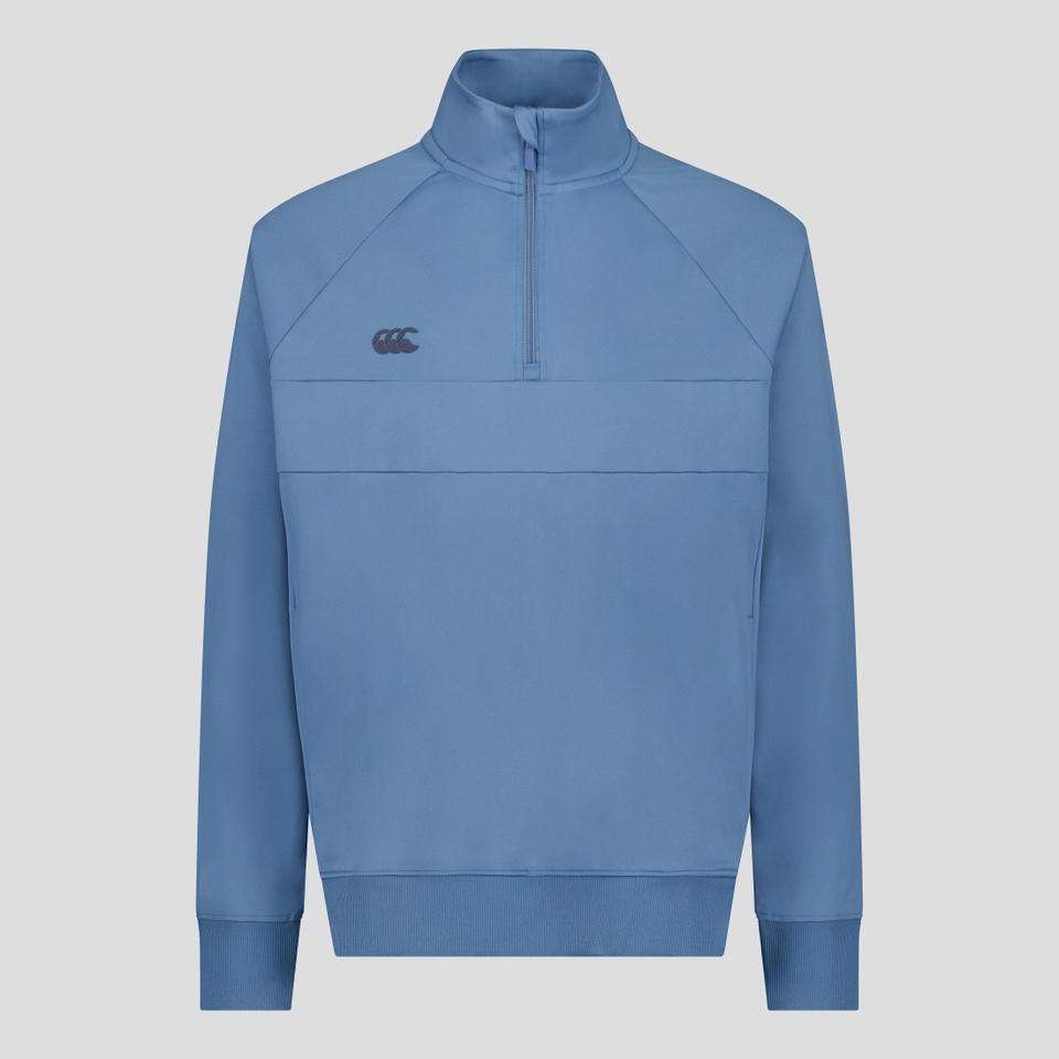 MENS TEMPO+ 1/4 ZIP TOP BLUE