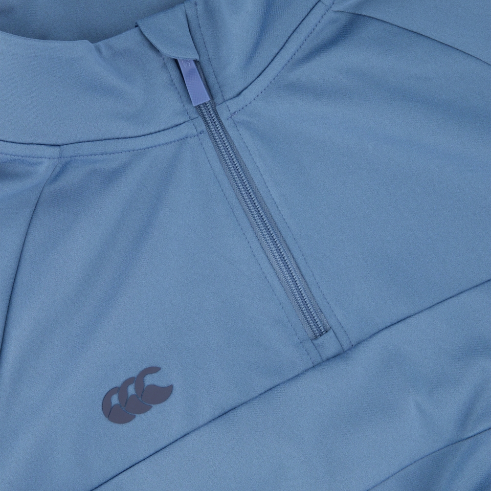 MENS TEMPO+ 1/4 ZIP TOP BLUE