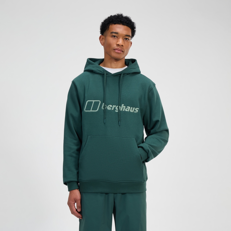 BERGHAUS M LOGO HOODY LIGHT DKGRN/DKGRN