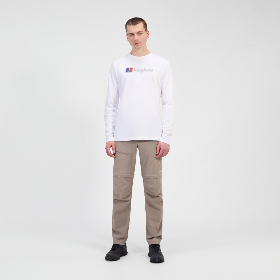 Berghaus Big Logo Langarm Shirt für Herren - Weiß
