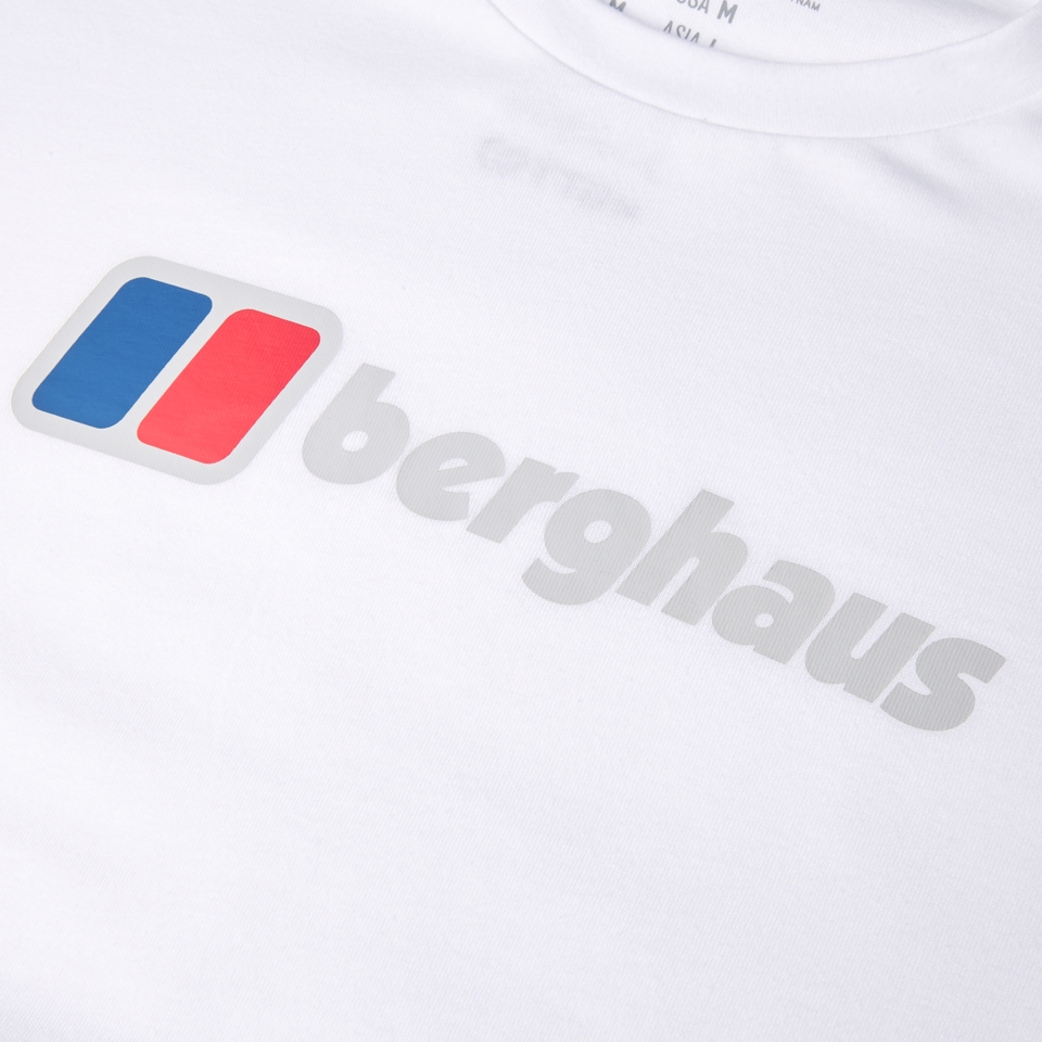 Berghaus Big Logo Langarm Shirt für Herren - Weiß