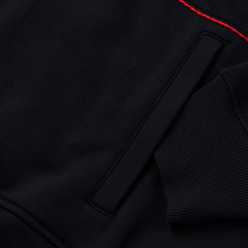 MENS LEGENDS PANEL HOODIE BLACK