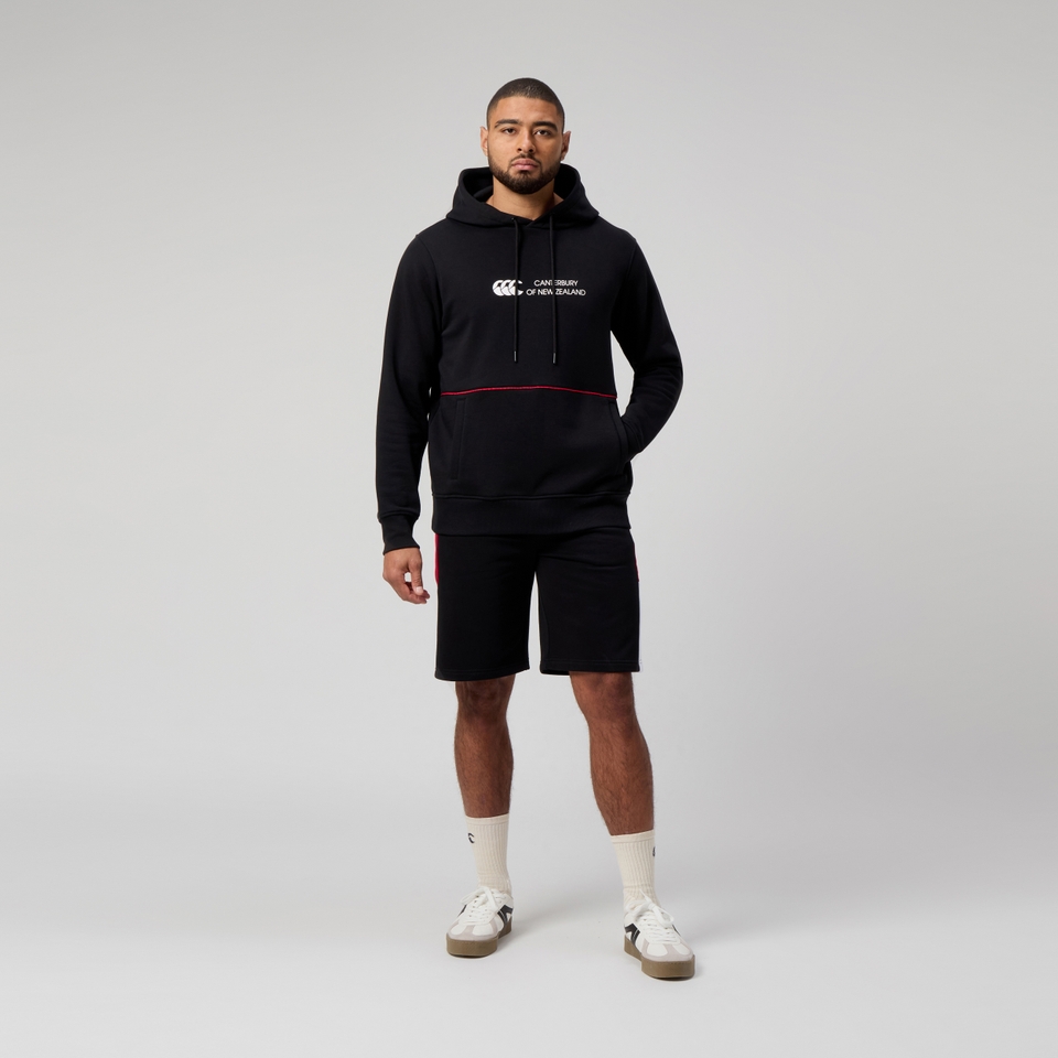 MENS LEGENDS PANEL HOODY BLACK