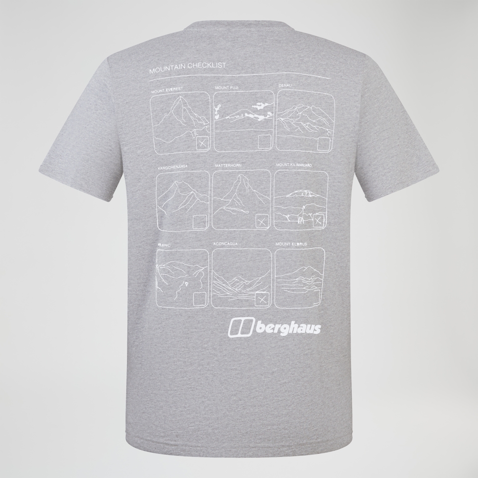 Mountain Checklist Kurzarm Shirt für Herren - Grau