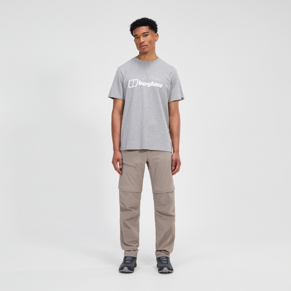 Mountain Checklist Kurzarm Shirt für Herren - Grau