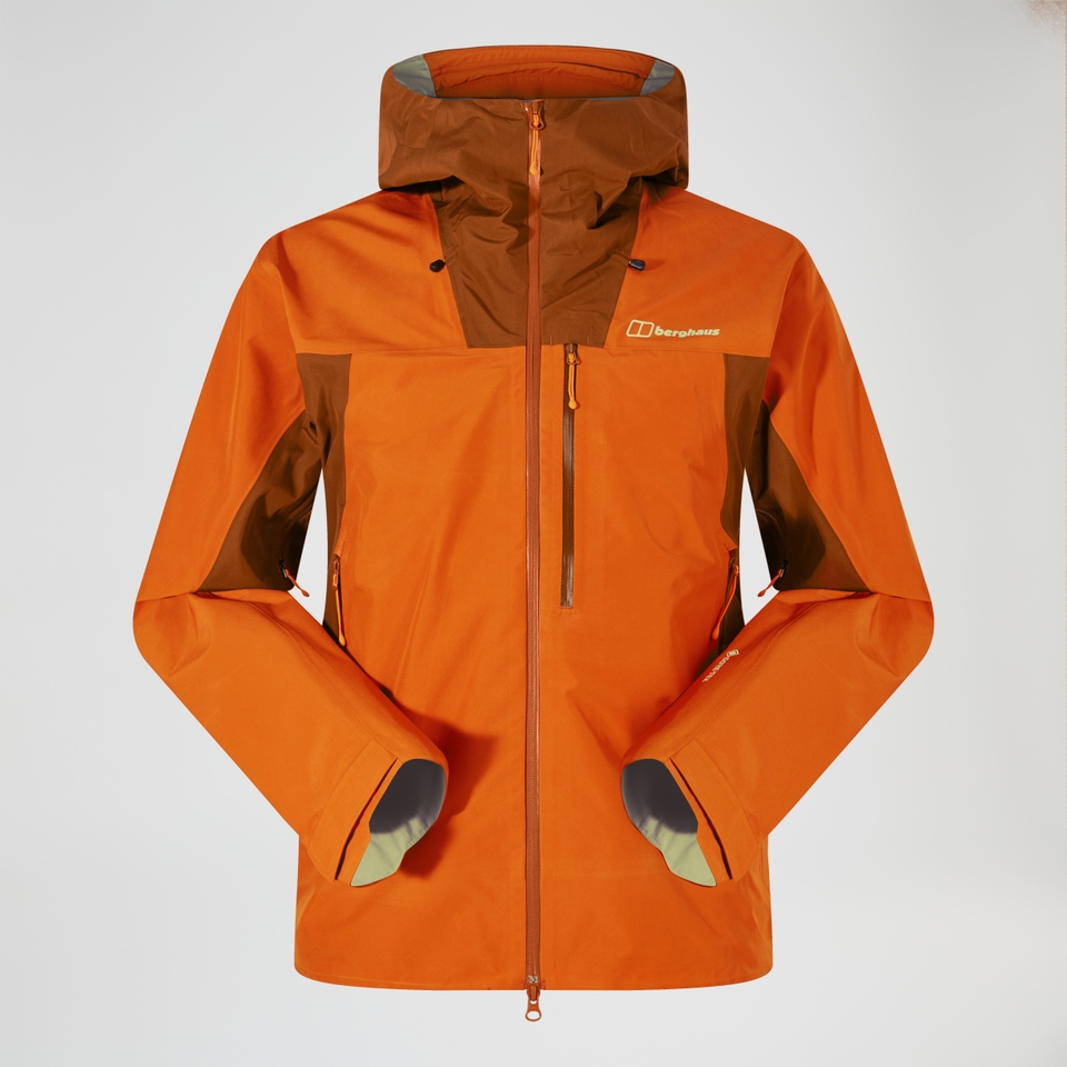 Wasserdichte Ridge-Seeker Herren-Jacke - Orange/Braun