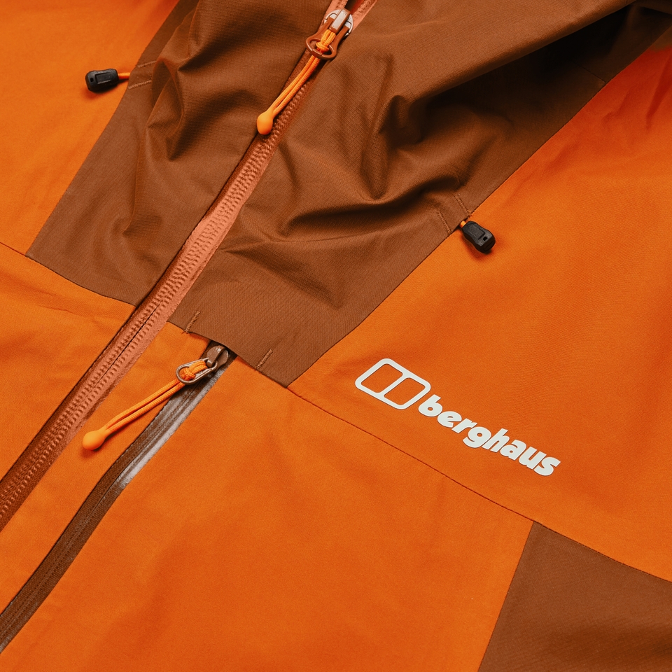 Wasserdichte Ridge-Seeker Herren-Jacke - Orange/Braun