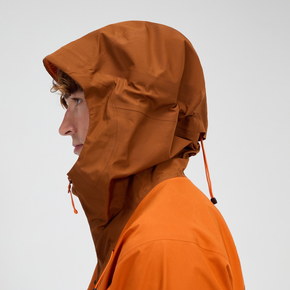 Wasserdichte Ridge-Seeker Herren-Jacke - Orange/Braun