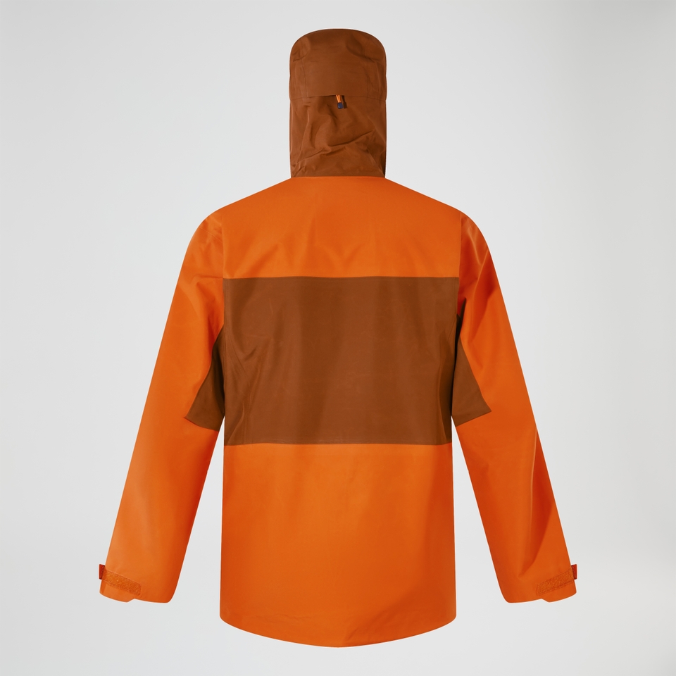 Wasserdichte Ridge-Seeker Herren-Jacke - Orange/Braun