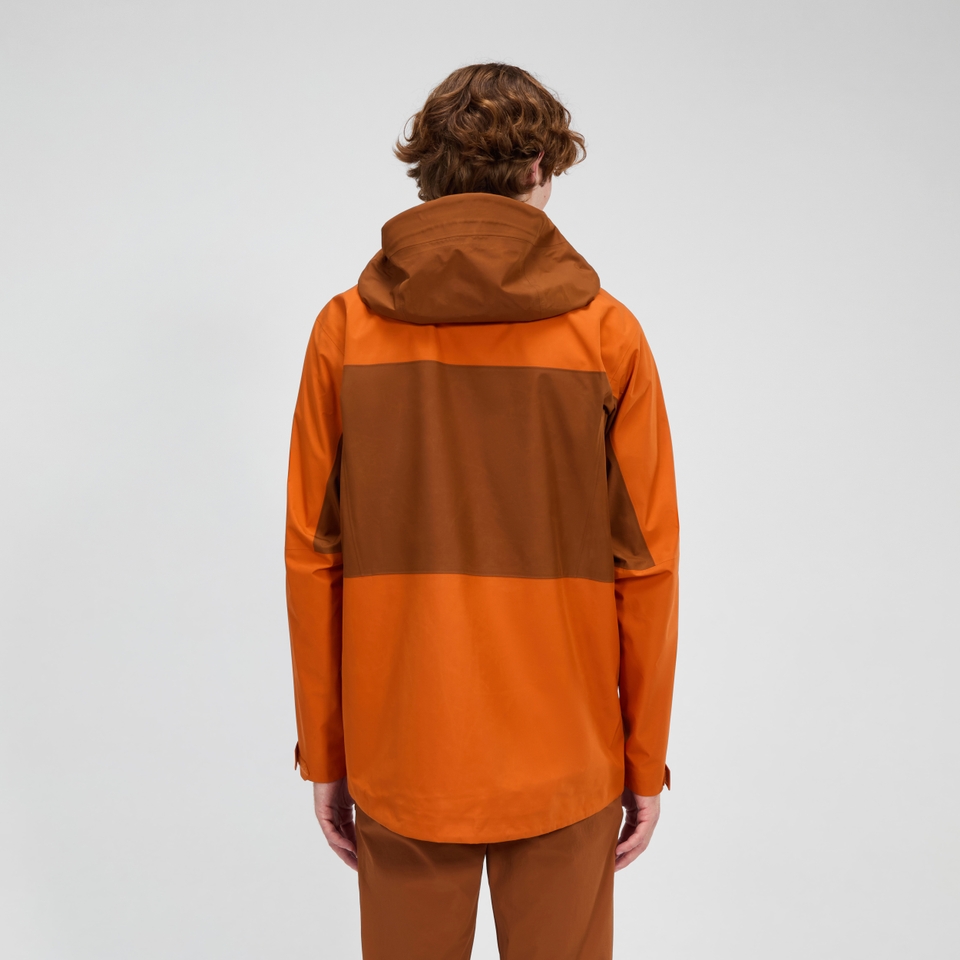 Wasserdichte Ridge-Seeker Herren-Jacke - Orange/Braun