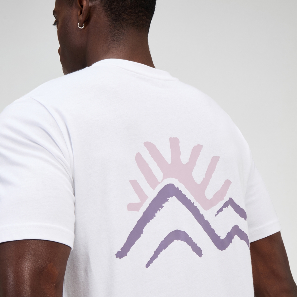 Unisex Sunned Peak Short Sleeve Tee - White