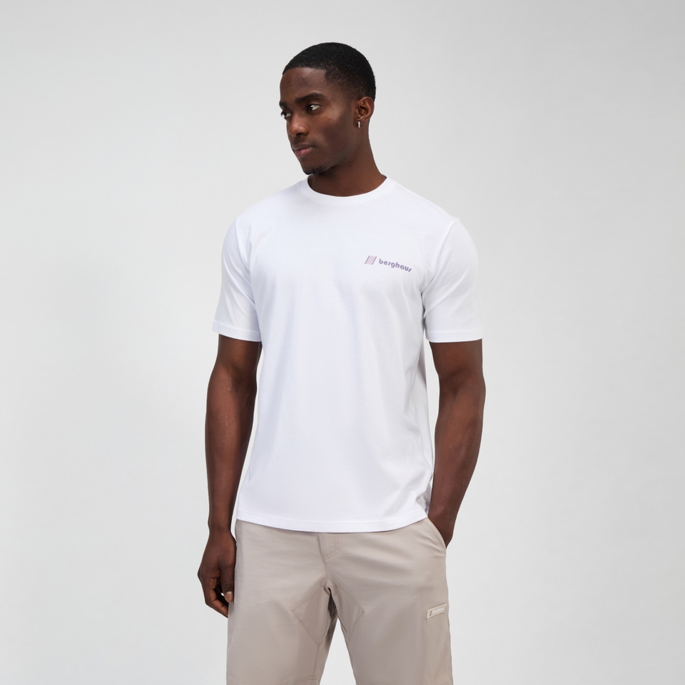 Unisex Sunned Peak Short Sleeve Tee - White