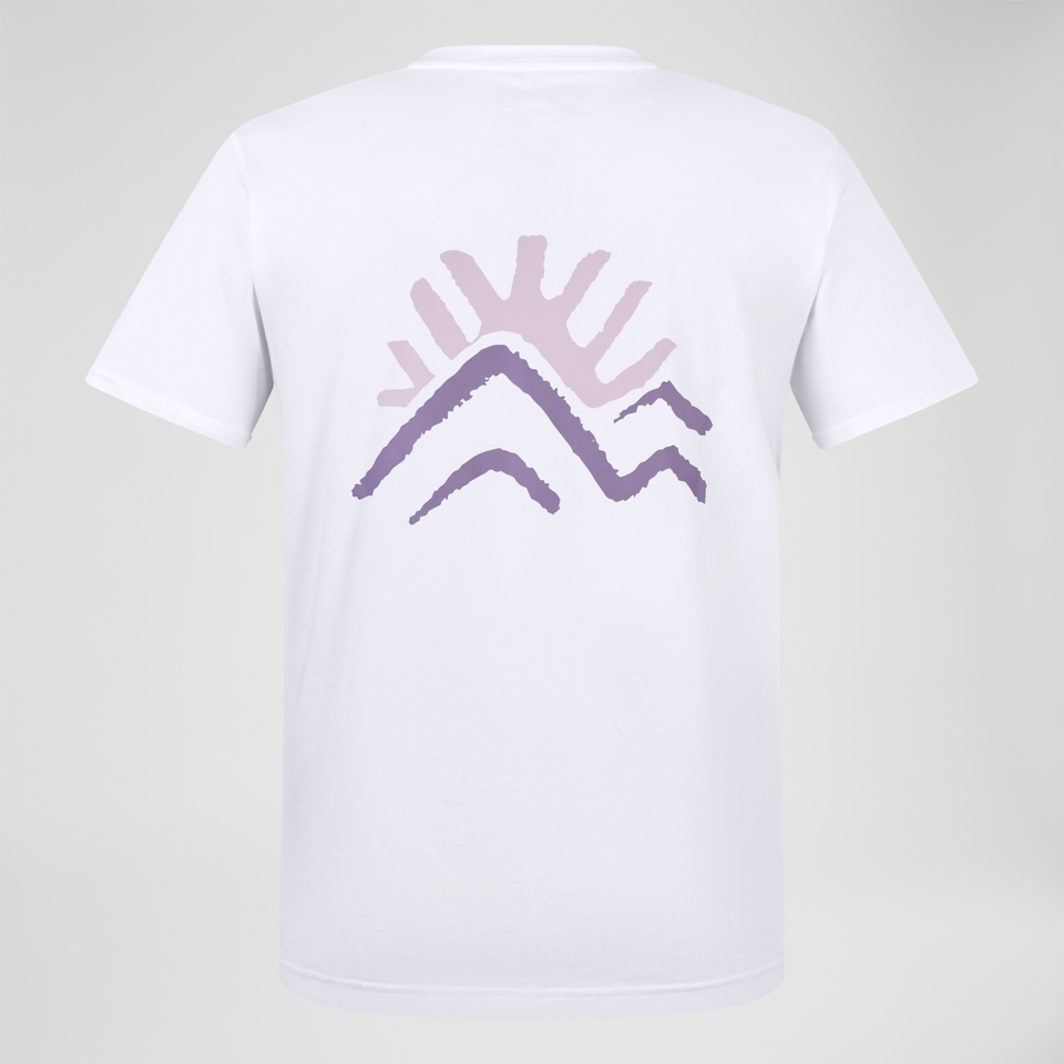 Unisex Sunned Peak Short Sleeve Tee - White