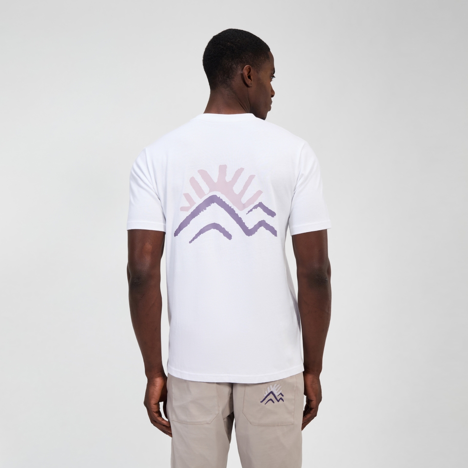 Unisex Sunned Peak Short Sleeve Tee - White