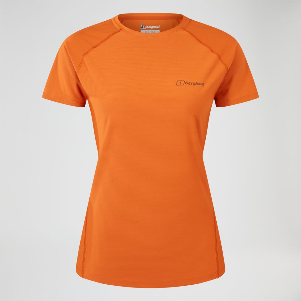 24/7 Short Sleeve Tech T-Shirt für Damen - Orange