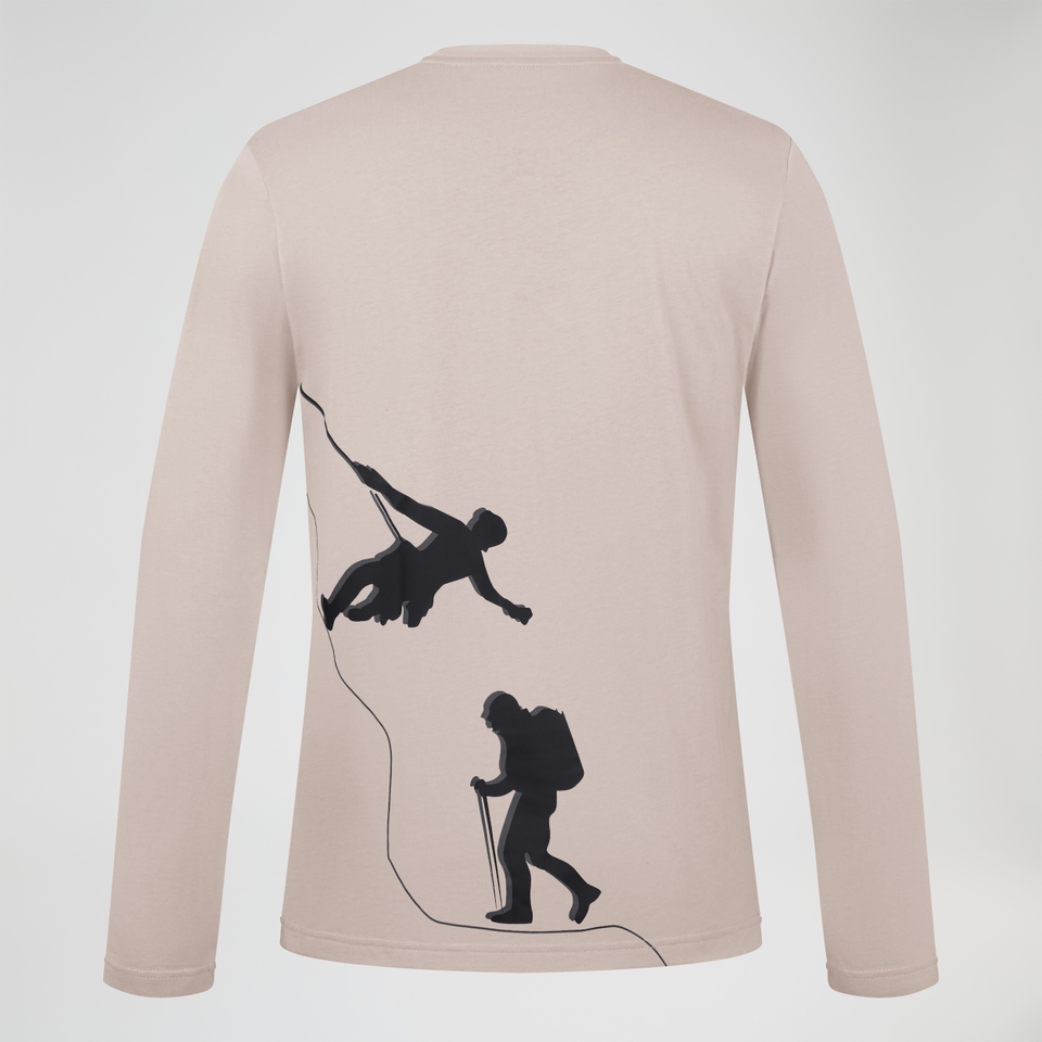 Men's Grappled Long Sleeve Tee - Grey