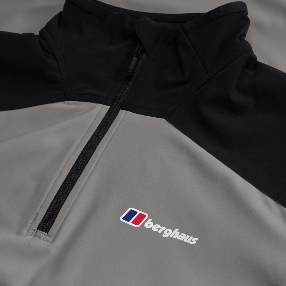 Men's Terrain Trek Half Zip Jacket - Grey/Black