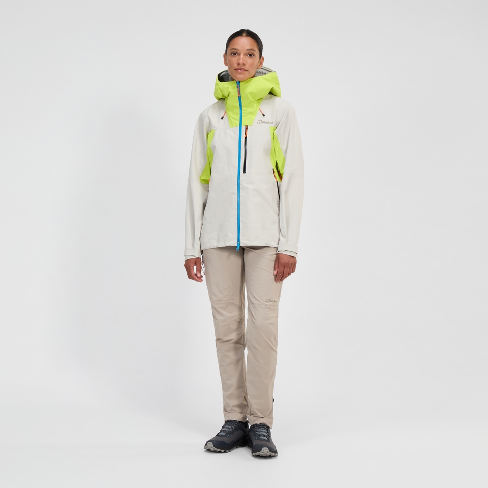 Women's Ridge-Seeker Waterproof Jacket - Grey/Yellow
