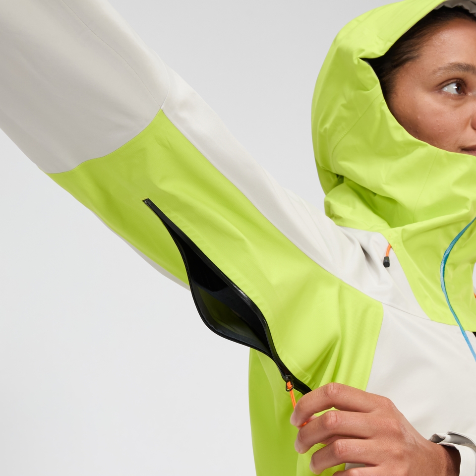 Women's Ridge-Seeker Waterproof Jacket - Grey/Yellow