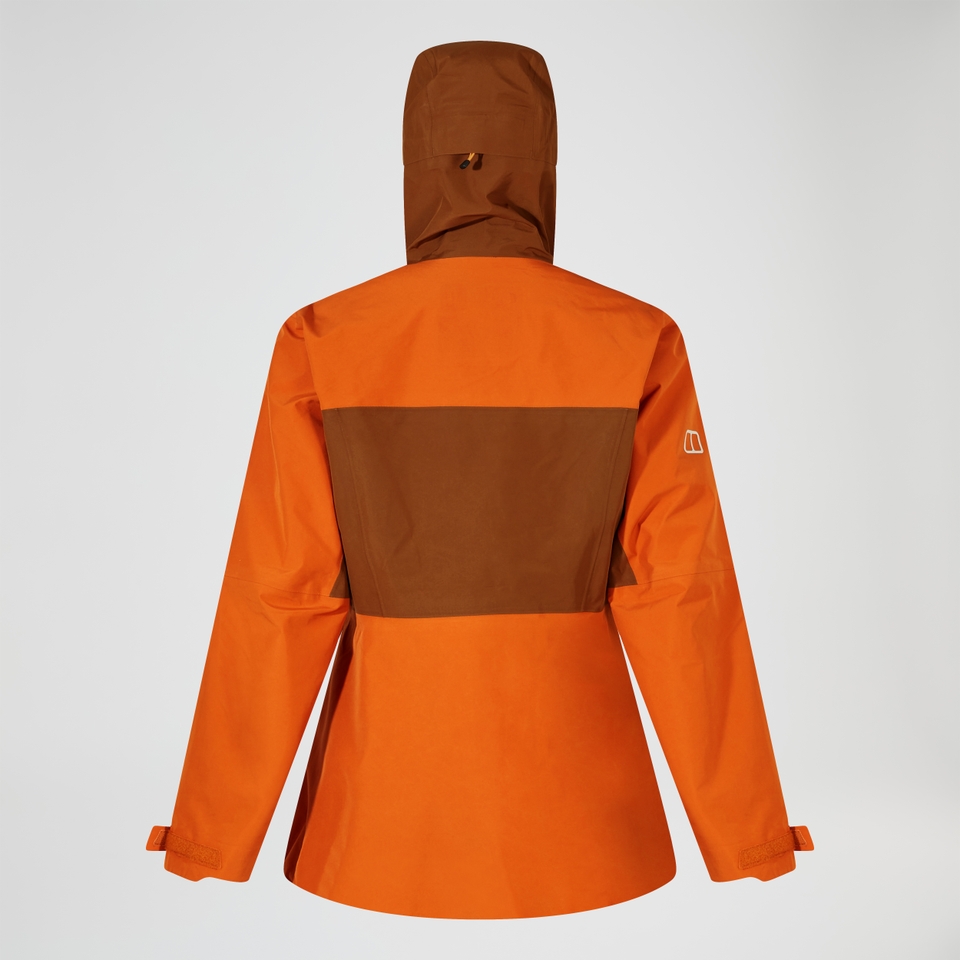 Women's Ridge-Seeker Waterproof Jacket - Orange/Brown