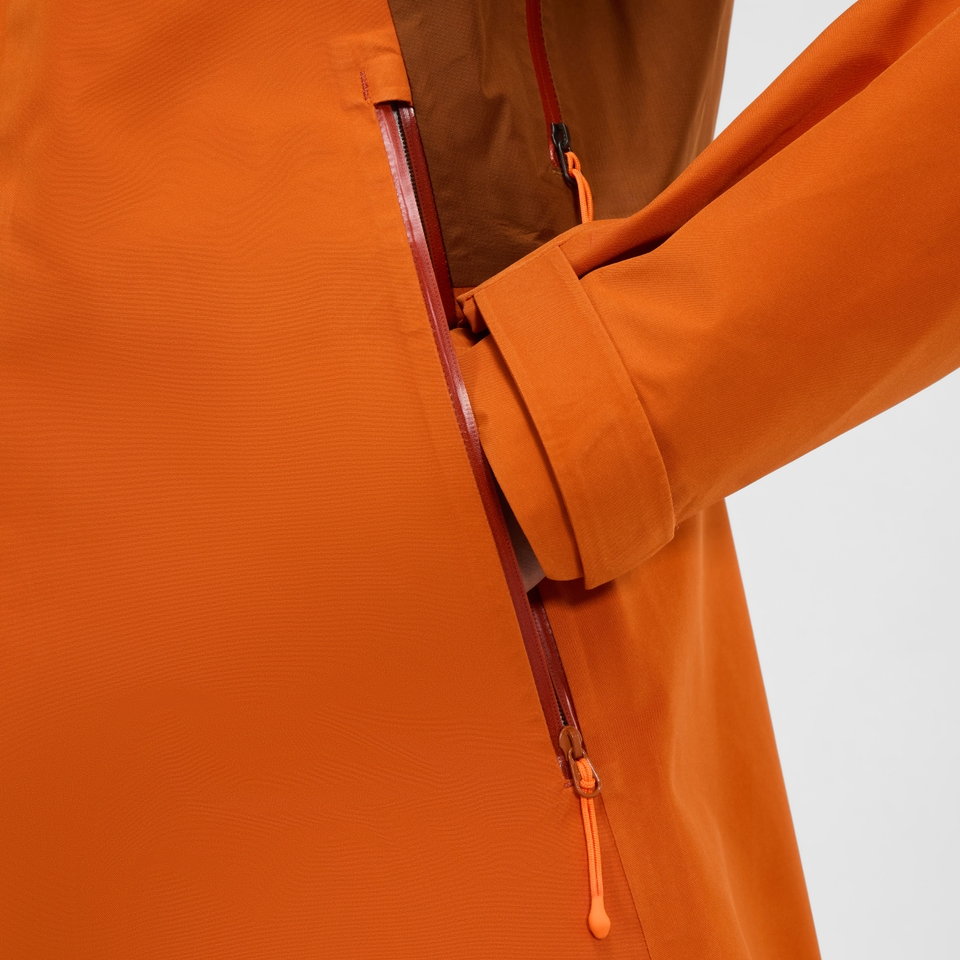 Women's Ridge-Seeker Waterproof Jacket - Orange/Brown