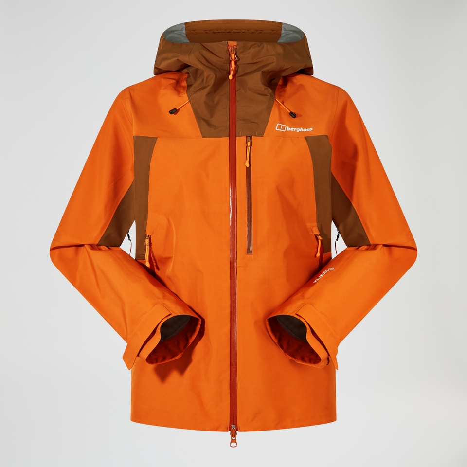 Wasserdichte Ridge-Seeker Damen-Jacke - Orange/Braun