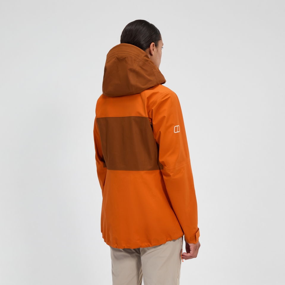 Women's Ridge-Seeker Waterproof Jacket - Orange/Brown