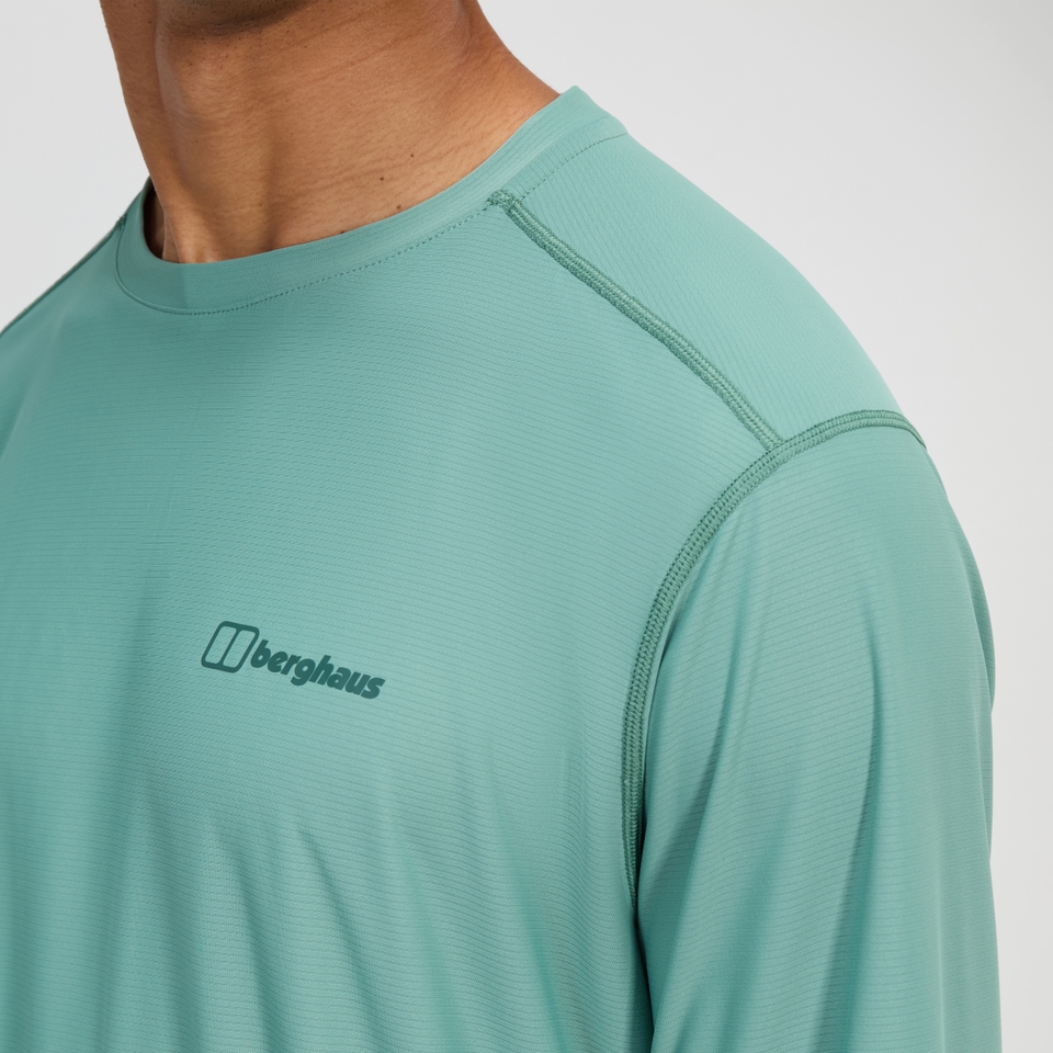 Men's 24/7 Crew Long Sleeve Tech Tee - Green
