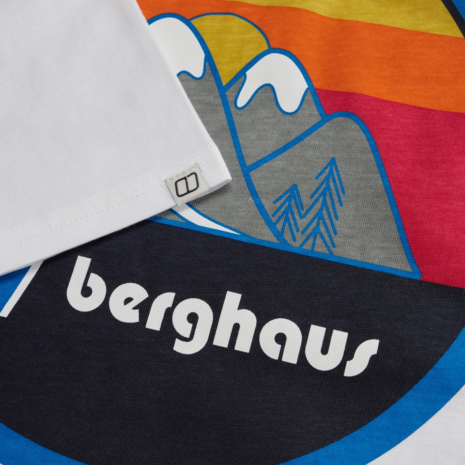 Doodle Mountain Patch Tee für Herren - Weiß