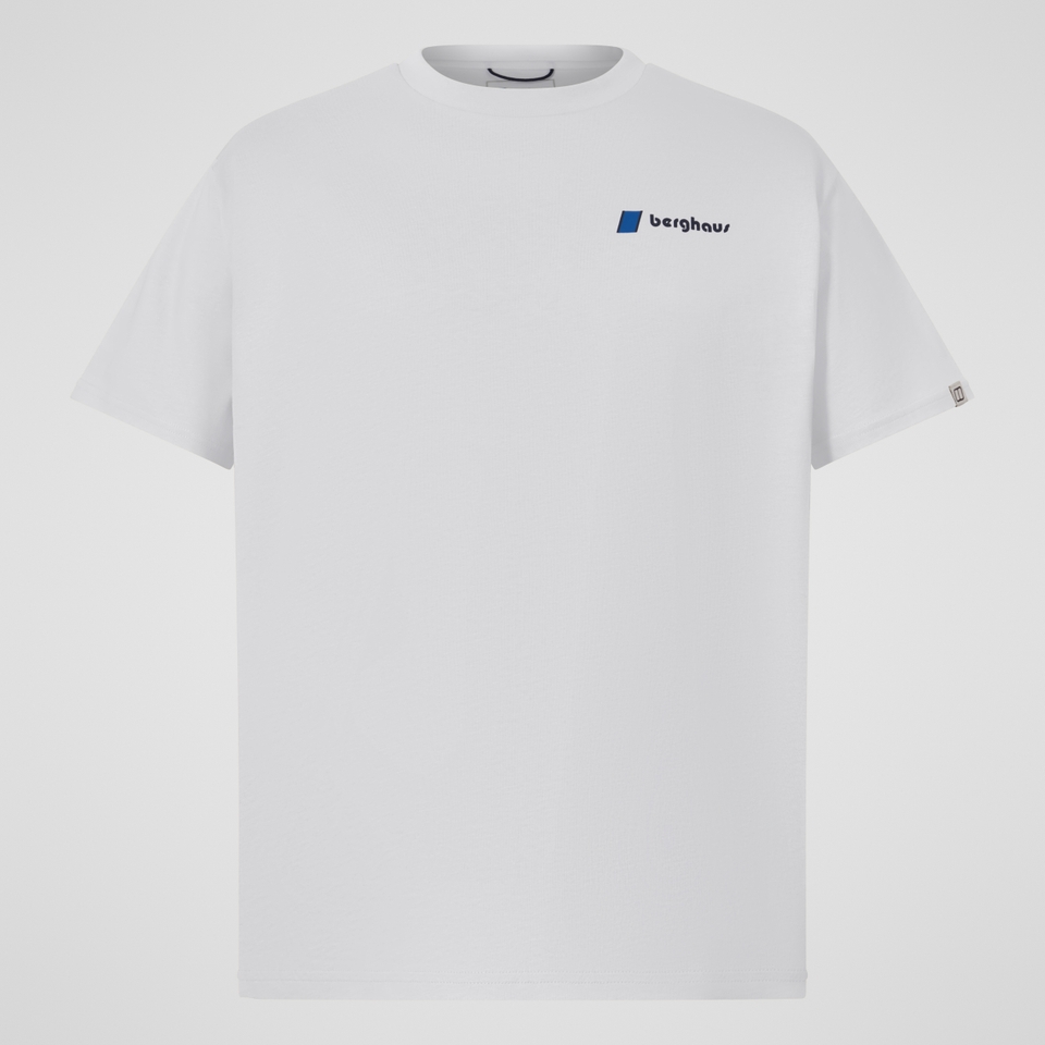 Doodle Mountain Patch Tee für Herren - Weiß