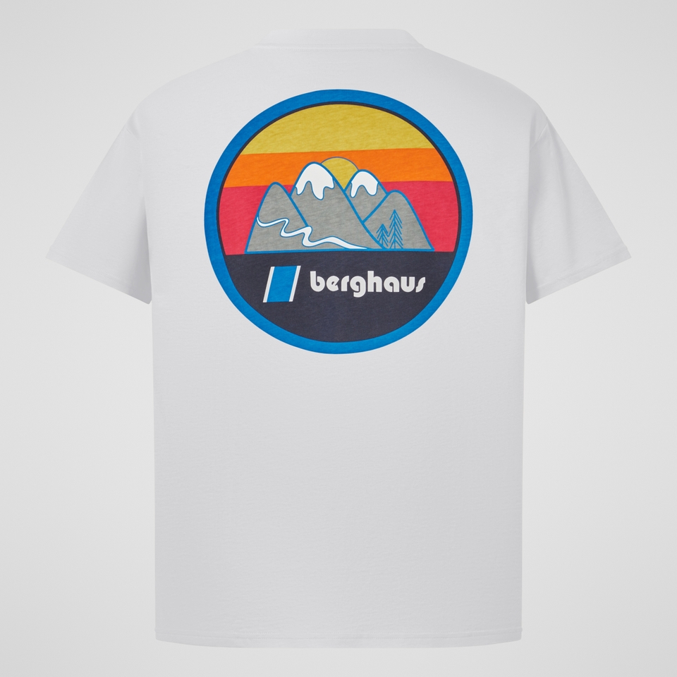 Doodle Mountain Patch Tee für Herren - Weiß