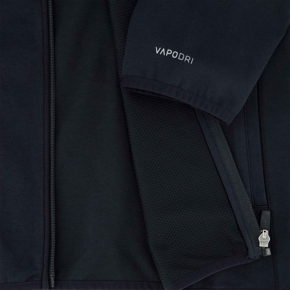 MENS VAPODRI FULL ZIP TEMPO HOODY BLACK