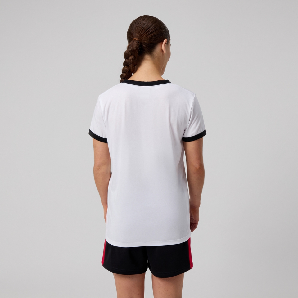 WOMENS LEGENDS RINGER TEE WHITE