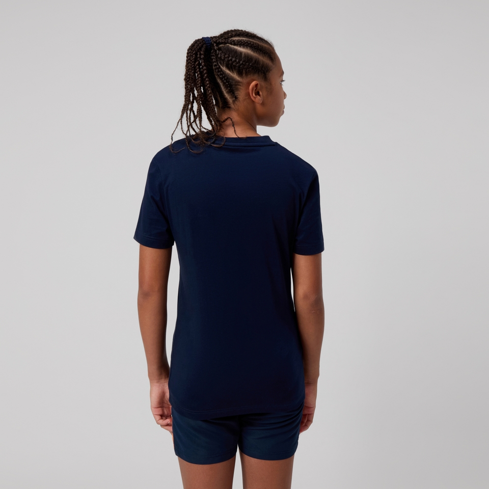 JUNIOR UNISEX NO DROP KICKS TEE NAVY