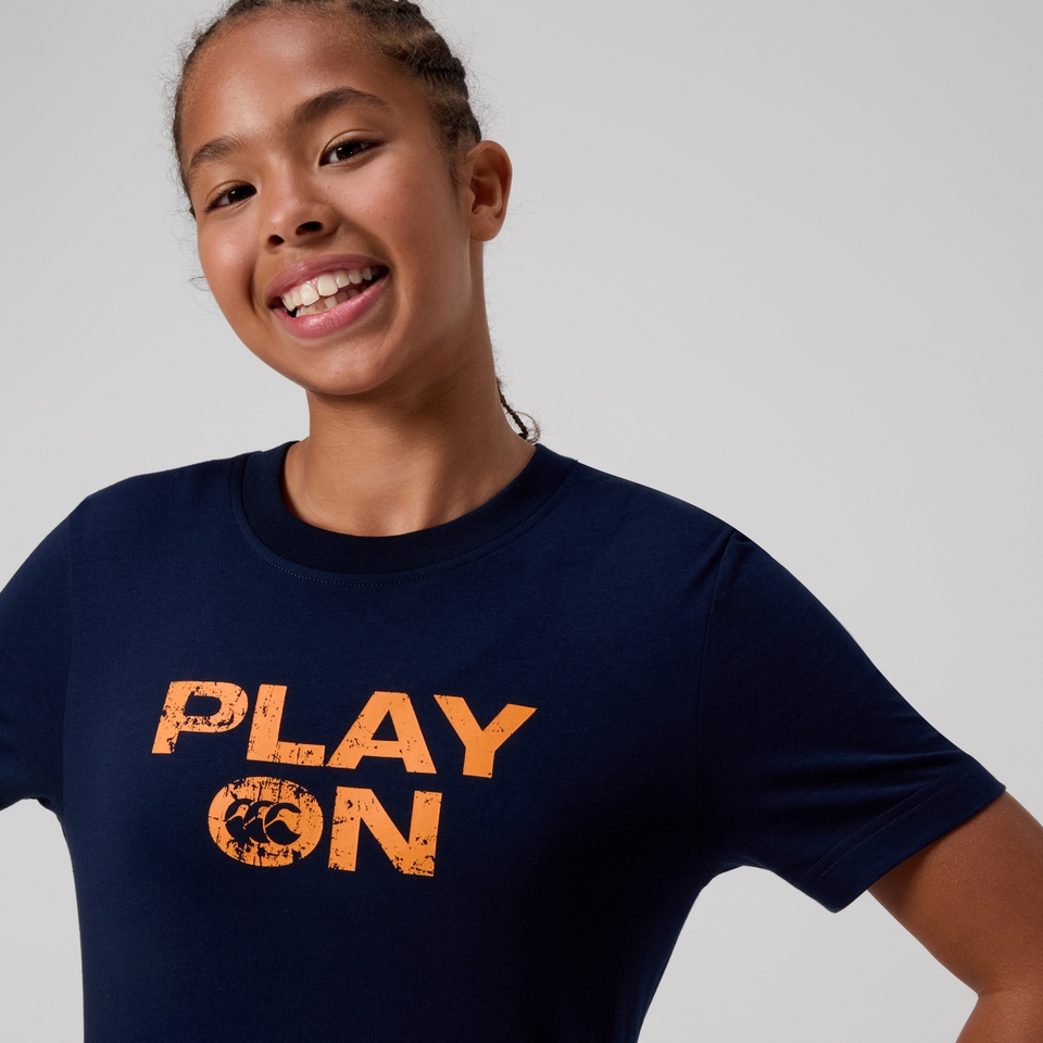 JUNIOR UNISEX NO DROP KICKS TEE NAVY