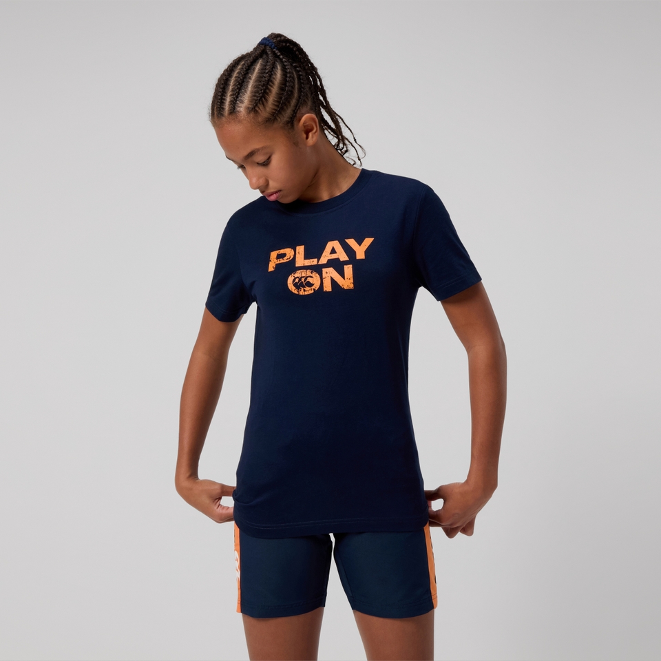 JUNIOR UNISEX NO DROP KICKS TEE NAVY